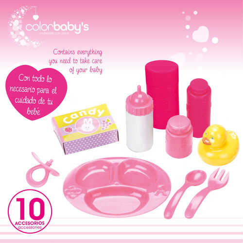 SET BEBE 20 CM CON EQUIPAMIENTO