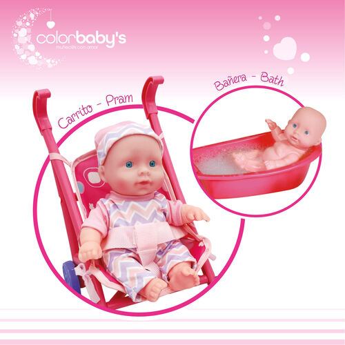 SET BEBE 20 CM CON EQUIPAMIENTO