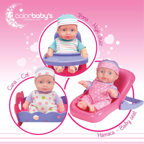 SET BEBE 20 CM CON EQUIPAMIENTO